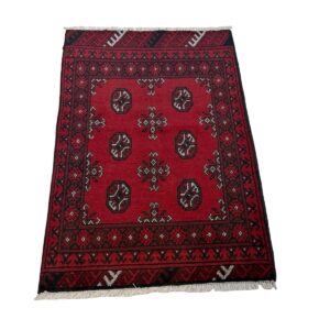 Size 120 x 80 cm Red Afghan Carpet