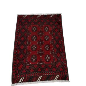 Size 120 x 80 cm Red Afghan Carpet