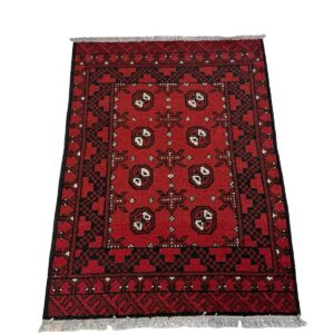 Size 120 x 80 cm Red Afghan Carpet